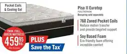 The Brick Springwall Pisa II Eurotop Twin Mattress offer