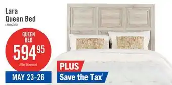 The Brick Lara Panel Bed with Headboard & Frame, Antique Grey - Queen Size offer