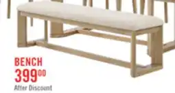 The Brick Aspen Dining Bench with Fabric Seat, 64.25W - Natural offer