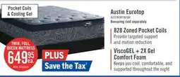 The Brick Springwall Austin Eurotop Luxury Firm Twin Mattress offer