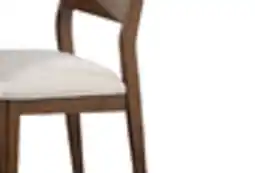 The Brick Vale Dining Chair with Polyester Fabric, Wood, Ladder-back - Brown & Beige offer
