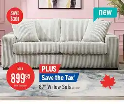 The Brick Willow 87 Light Grey Fabric Sofa with Track Arms and Reversible Seat and Back Cushions offer