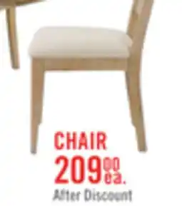 The Brick Aspen Dining Chair with Fabric Seat, Slat-Back - Natural offer