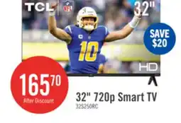 The Brick TCL 32 720p HD LED 60Hz Roku Smart TV (32S250R-CA) offer