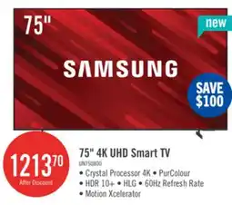 The Brick Samsung 75 Crystal UHD U8000 4K Smart TV offer