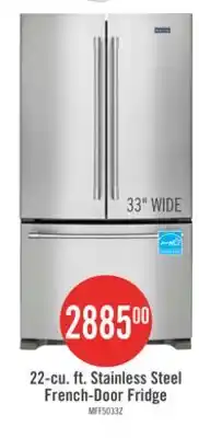 The Brick Maytag 33 22 Cu. Ft. French-Door Refrigerator - Fingerprint Resistant Stainless Steel - MRFF5033PZ offer