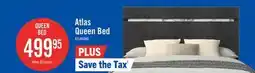 The Brick Atlas Panel Bed with Headboard & Frame, Mid-Century Modern, Black - Queen Size offer