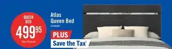 The Brick Atlas Panel Bed with Headboard & Frame, Mid-Century Modern, Black - Queen Size offer
