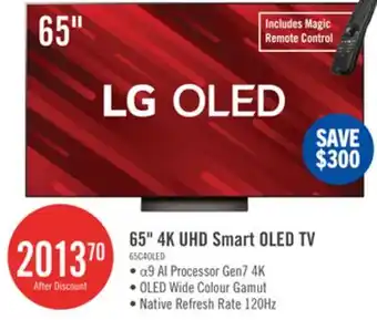 The Brick LG 65 OLED evo 4K HDR10 120Hz AMD FreeSync webOS Smart TV (OLED65C4PUA) offer
