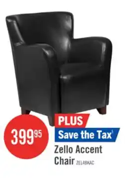 The Brick Zello 29.92 Faux Leather Accent Chair with Wood Legs - Black offer