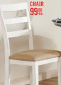 The Brick Bryn 3pc Dining Package with 42 Drop-Leaf Table & 2 Chairs, Fabric -Two-Tone White & Brown offer