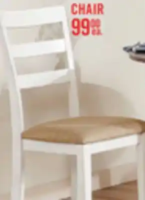 The Brick Bryn 3pc Dining Package with 42 Drop-Leaf Table & 2 Chairs, Fabric -Two-Tone White & Brown offer