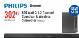 The Brick PHILLIPS 3.1.2 CH Bluetooth Dolby Digital Soundbar with Wireless Subwoofer (TAB8905/37) offer