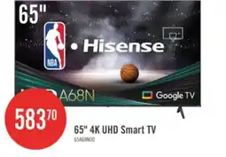 The Brick Hisense 65 4K UHD HDR10 Dolby Vision 60Hz Google Smart TV (65A68N) offer