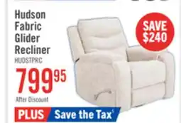 The Brick Hudson 40 Chenille Fabric Glider Reclining Chair with Dual Cupholders - Taupe offer