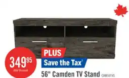 The Brick Camden 56 TV Stand with Storage and Cable Management for TVs up to 60 - Alabaster Oak offer