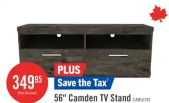 The Brick Camden 56 TV Stand with Storage and Cable Management for TVs up to 60 - Alabaster Oak offer