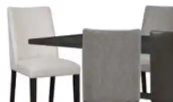 The Brick Emery 7pc Dining Set with Table & 6 Chairs, Wood, 72-96W Extension - Black & Blue offer