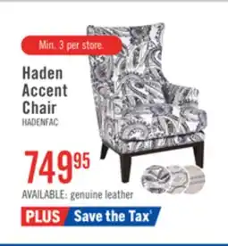 The Brick Haden 30 Fabric Accent Chair Wood Base and Nailhead Trim - Paisley Multicolour offer