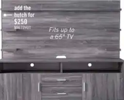 The Brick Malibu 72 Modern TV Stand with Storage and Cable Management for TVs up to 80- Distressed Grey offer
