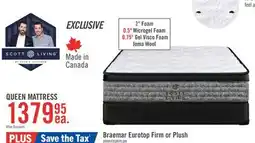The Brick Scott Living Braemar Eurotop Firm Queen Mattress offer