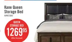 The Brick Kane Platform Storage Bed with Headboard & Frame, Vegan Leather, Brown - Queen Size offer