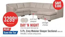 The Brick Envy 5-Piece Right-Facing Chenille Fabric Sleeper Sectional with Storage Chaise - Almond Beige offer