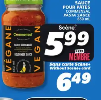 IGA COMMENSAL PASTA SAUCE offer