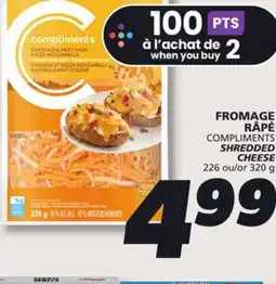 IGA COMPLIMENTS SHREDDED CHEESE offer