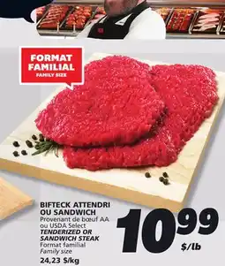 IGA TENDERIZED OR SANDWICH STEAK offer