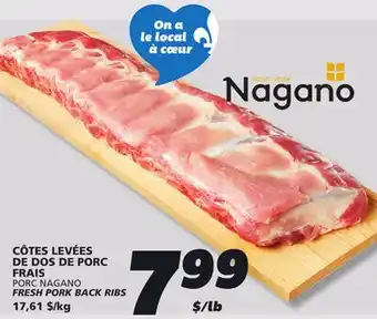 IGA PORC NAGANO FRESH PORK BACK RIBS offer