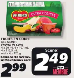 IGA DEL MONTE FRUITS IN CUPS offer