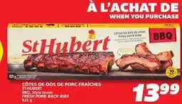 IGA ST-HUBERT FRESH PORK BACK RIBS offer