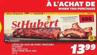 IGA ST-HUBERT FRESH PORK BACK RIBS offer