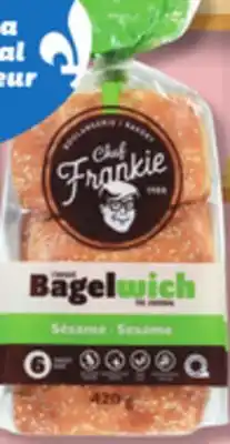 IGA CHEF FRANKIE BAGELS OR BAGELWICH offer