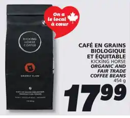 IGA KICKING HORSE ORGANIC AND FAIR TRADE COFFEE BEANS offer
