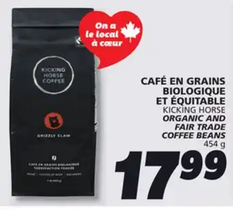 IGA KICKING HORSE ORGANIC AND FAIR TRADE COFFEE BEANS offer