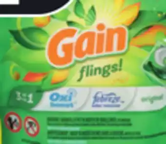 IGA GAIN FLINGS! Capsules LAUNDRY DETERGENT offer