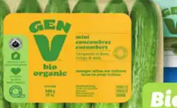 IGA GEN V ORGANIC SEEDLESS MINI CUCUMBERS offer