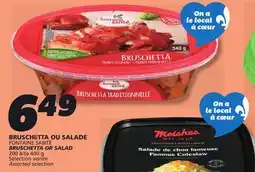 IGA FONTAINE SANTÉ BRUSCHETTA OR SALAD offer