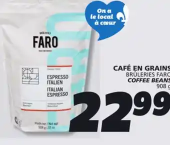 IGA BRÛLERIES FARO COFFEE BEANS offer