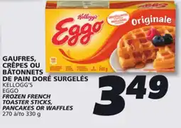 IGA KELLOGG'S EGGO FROZEN FRENCH TOASTER STICKS, PANCAKES OR WAFFLES offer