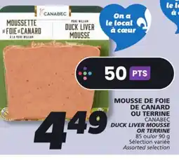 IGA CANABEC DUCK LIVER MOUSSE OR TERRINE offer