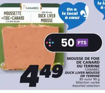 IGA CANABEC DUCK LIVER MOUSSE OR TERRINE offer