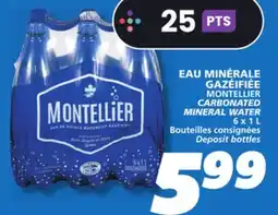 IGA MONTELLIER CARBONATED MINERAL WATER offer