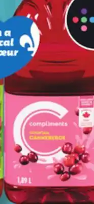IGA COMPLIMENTS CRANBERRY COCKTAIL offer