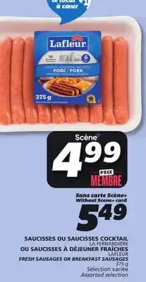 IGA LAFLEUR FRESH SAUSAGES OR BREAKFAST SAUSAGES offer