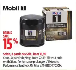 Canadian Tire Mobil 1 Extended Performance Synthetic Oil Filters offer
