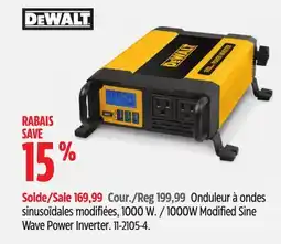 Canadian Tire Dewalt 1000W Modified Sine Wave Power Inverter offer