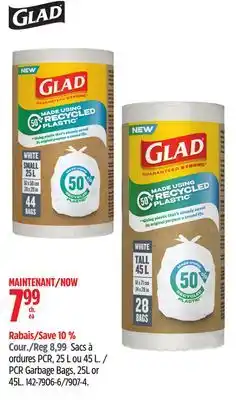 Canadian Tire Glad PCR Garbage Bags, 25L or 45L offer